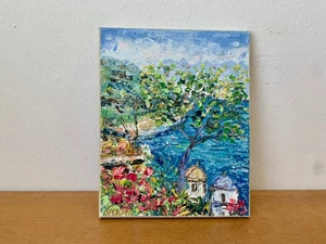 Amalfiküste Ravello Ölgemälde auf Leinwand Garten der Villa Rufolo Gemälde - Picture 1 of 8