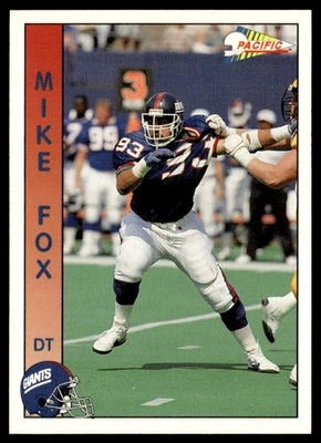1992 Pacific Mike Fox New York Giants #217 - Image 1 of 2