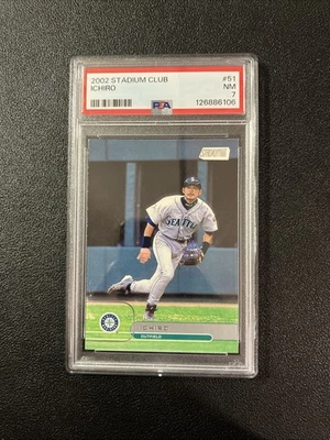ICHIRO SUZUKI 2002 TOPPS STADIUM CLUB 2001 RC PSA 7 (NM) CARD #51 MARINERS - Image 1 of 2