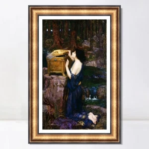 Gerahmtes Leinwandbild Giclée-Druck Pandora von John William Waterhouse Wohndeko - Bild 1 von 16