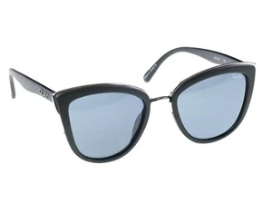 Quay My Girl 126 Matte Black Frames Silver Chrome Womens Sunglasses - Picture 1 of 8