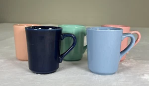5 Homer Laughlin Fiesta Denver Mugs Set HLC Fiestaware Coffee Tea Cups Lot Chrty - Picture 1 of 16