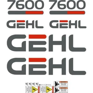 Gehl 7600 Decals - Repro Stickers Kit - Picture 1 of 1