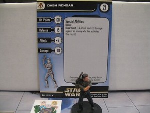 =Star Wars Miniatures UNIVERSE Dash Rendar 16/60 with card =