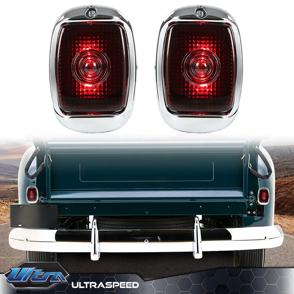 Fit For 40-53 Chevy First Series Pickup Truck Rear Tail Lamp Lights LH&RH Side - Image 1 of 4