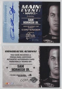 2010 Wheels Main Event Marks Blue /25 Sam Hornish Jr #SAHJ Auto