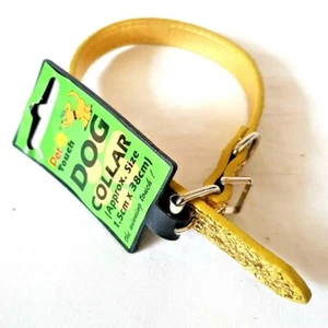 Dog Collar, Gold and Glittered Size 1.5cm x 38cm - Picture 1 of 2