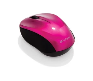 Verbatim Go Nano Wireless Mouse Hot Pink Optical 1600 dpi 3 buttons 2.4 GHz - Picture 1 of 2