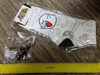 NINTENDO SUPER MARIO BOO GHOST BAD UNISEX KNEE HIGH LONG SOCK BILL KEYRING NEW - Image 1 of 4