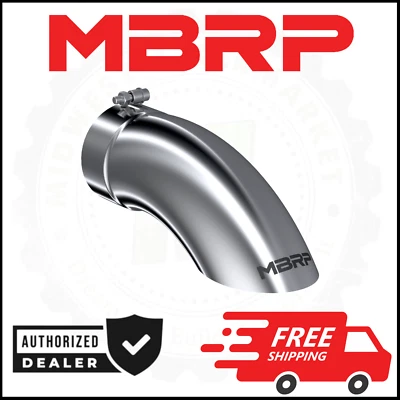 MBRP Universal Exhaust Tip | 5" O.D. Turn Down 5" Inlet 14" Length | T304 - Image 1 of 2