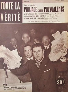 1955 NEWSPAPER TOUT LA VERITE PHOTO REPORT POUJADE vs. VERSATILE - Picture 1 of 1