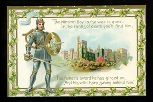 St. Patrick's Day Greetings postcard Ireland embossed gold trim Tuck No. 172 - Picture 1 of 2