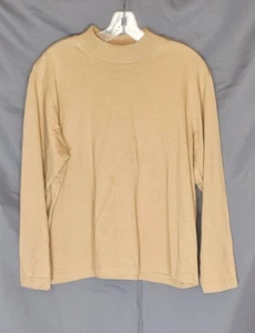 Carolina Colours - Brown Long Sleeve Mock Cotton Blend T Shirt - Size XL - Picture 1 of 2