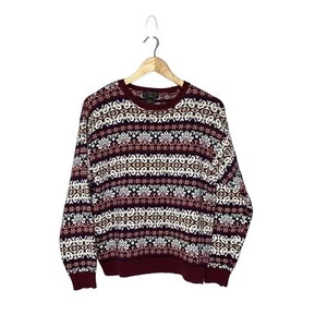 Charter Club Herren Classic Fair Isle Pullover Heavy Knit Opa Ski M  - Bild 1 von 3