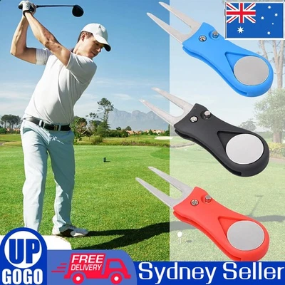 10Pcs Golf Ball Marker Repairer Foldable Pitch magnetic mark Repair Blade Tool - image 1 of 4