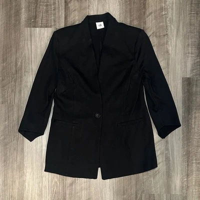 Cabi Tuner Black Single Button Collarless Blazer - 6 - Image 1 of 4