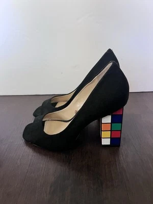 Katy Perry Mujer Negro Tacón Alto Bloque Punta Abierta Talla 6 Foto 1 de 4