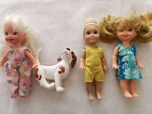 Lot of 3 Barbie Kelly Little Sister & Friends Dolls & DOG Mattel Vintage - Picture 1 of 2