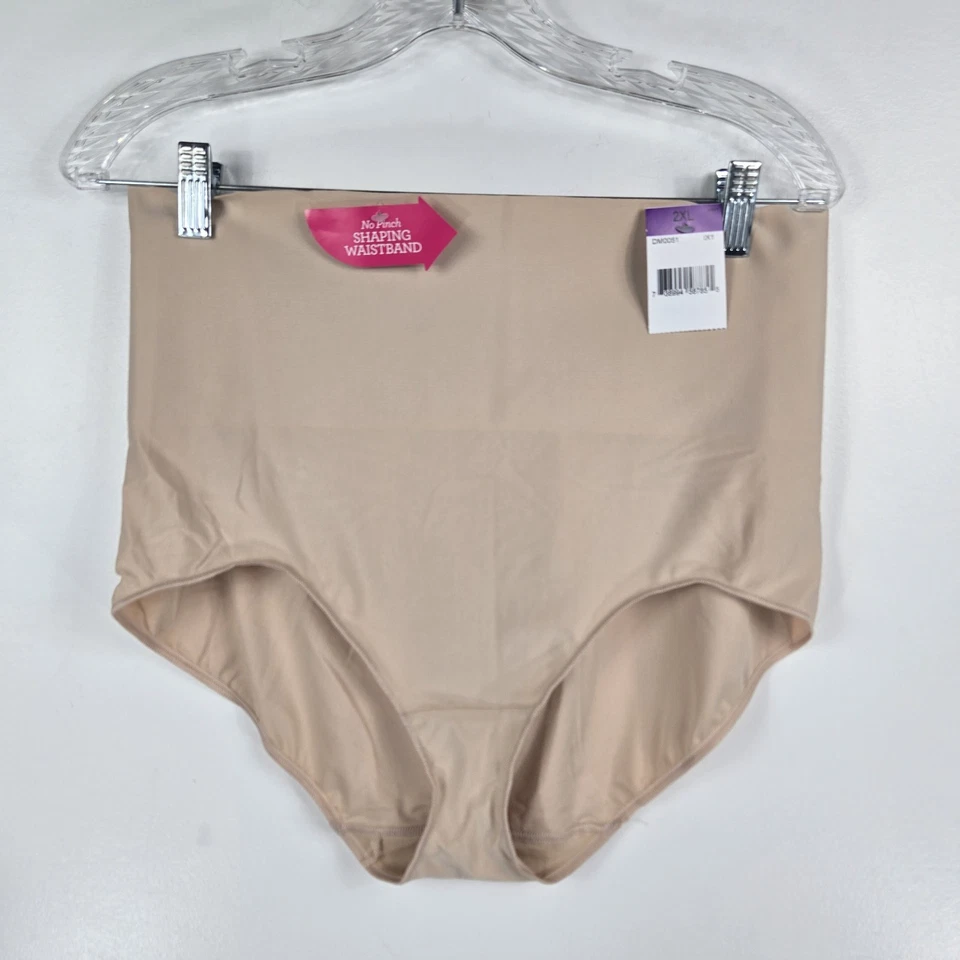 Maidenform Tame Your Tummy Brief Panty Shaping Waistband DM0051 Nude Sz 2XL NWT2