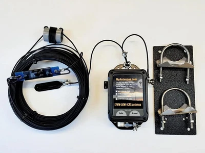 Antena de alimentación de extremo HF EFHW-7510-1kW-ICAS 130 pies de largo con accesorios de poste/torre Foto 1 de 4