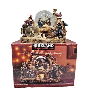 kirkland Signature Multi Water Globe Nativity Christmas Bethlehem Non working - Picture 1 of 12