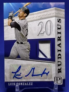 2016 Panini Pantheon Scripted Rudiarius Materials—Luis Gonzalez, D'backs /199 - Picture 1 of 2