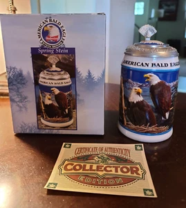 Budweiser American Bald Eagle Series " SPRING " Stein CS365 Stein # 06999 - Picture 1 of 10