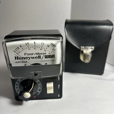 Medidor de luz flash vintage Honeywell Wein WP1000 Deluxe con estuche Foto 1 de 4