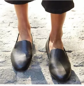 Vince Leder Halbschuhe Glattleder Flats Ballerinas schwarz Gr. 39 / 9 - Bild 1 von 7