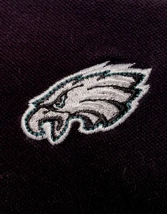 Philadelphia Eagles Polo Shirt Men's Large Black Short Sleeve Embroidered NFL - Picture 1 of 7