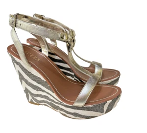Ralph Lauren Platform Wedge Heels Sandals Womens Size - Picture 1 of 8