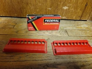 Caja de cartuchos de rifle Federal y bucle de cinturón 30-30 Calibur Winchester de colección  - Imagen 1 de 8