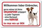 AdriLeo Schild - Vorsicht Jack Russell Terrier - Einbrecher - Achtung Hund