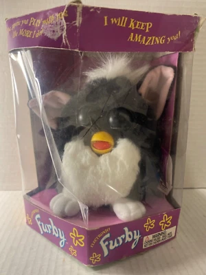 1998 Original FURBY 70-800 Tuxedo Black and White Skunk NEW IN BOX! RARE! - Image 1 of 4