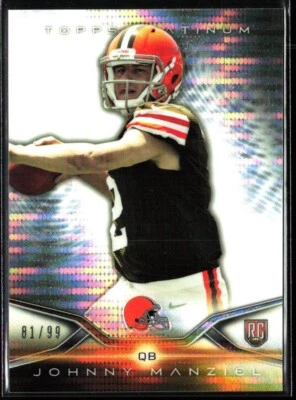 2014 Topps Platinum Johnny Manziel Silver Pulsar Rookie   #126 Cleveland Browns - Image 1 of 2