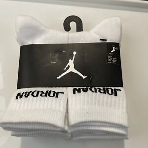 Nike Jordan Jumpman Boys 6 Pack Crew Socks Kids Shoe Size 7-9 3Y-5Y Brand New