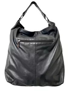 Hobo International Large Soft Black Leather Slouchy Hobo Shoulder Bag Purse Tote - Picture 1 of 19