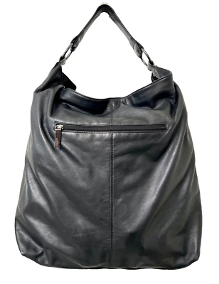 Hobo International Large Soft Black Leather Slouchy Hobo Shoulder Bag Purse Tote - Image 1 of 4