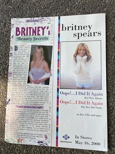 Britney Spears Oops I Did it Again Album Magazine Promo Ad Teen Clipping Poster - Picture 1 of 1