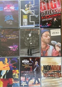 9 DVD Musicales Cantantes Italiano - Dalla Vasco Eros Baglioni Pooh Minghi - Imagen 1 de 1
