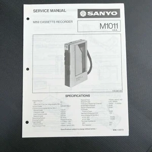 Sanyo M1011 Mini Cassette Recorder Service Manual - Picture 1 of 4
