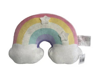 Rainbow Throw Pillow NEW (Dust marks from warehouse)  13”x9” Small Stars Decorat - Picture 1 of 16