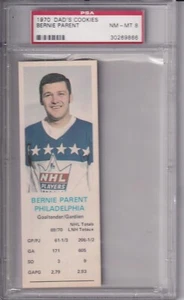 1970 Dad's Cookies Bernie Parent PSA 8 Flyers - Picture 1 of 2