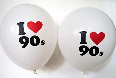 90s Party Decoration Pack of Ten I Love 90s Balloons 12" Balloons  — 第 1/4 张图片
