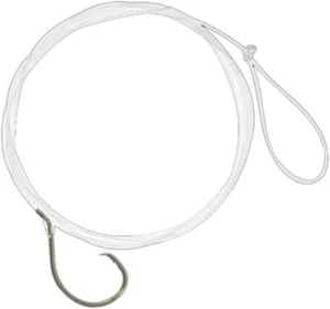 Matzuo Fluorocarbon Circle Hook Snell (Black Chrome 1/0, 0 - Picture 1 of 1