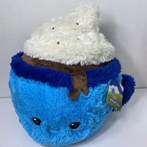 Squishable Hot Cocoa Chocolate Mug Swirl Plush Stuffed Blue Cup 16" Christmas - Picture 1 of 12