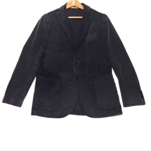 BOGLIOLI K-Jacket Two Button Sports Coat Corduroy Blue Solid Long Sleeve - Picture 1 of 11