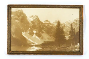 Antica foto Lake Louise Canada incorniciata Wunderly Bros belle arti Byron Harmon - Foto 1 di 10