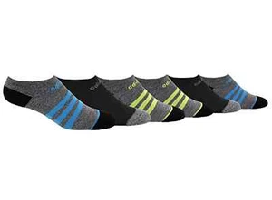 Adidas 6 Pack No Show Socks Boys Size M L112458 - Picture 1 of 1
