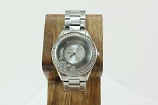 HALLMARK ''WATCH OVER ME''CRYSTAL ACCENTS SILVER DIAL STAINLESS STEEL WATCH